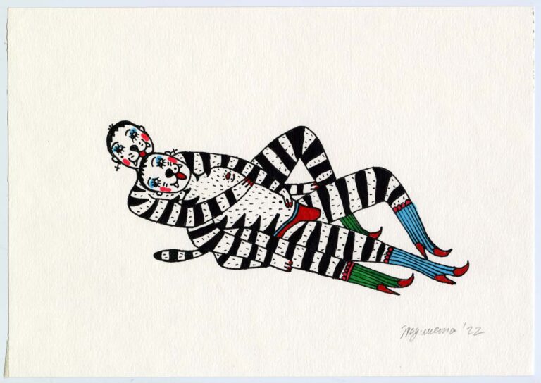 Без име 20, 2022, акрилен маркер, хартия, 14.8 × 21 cm
